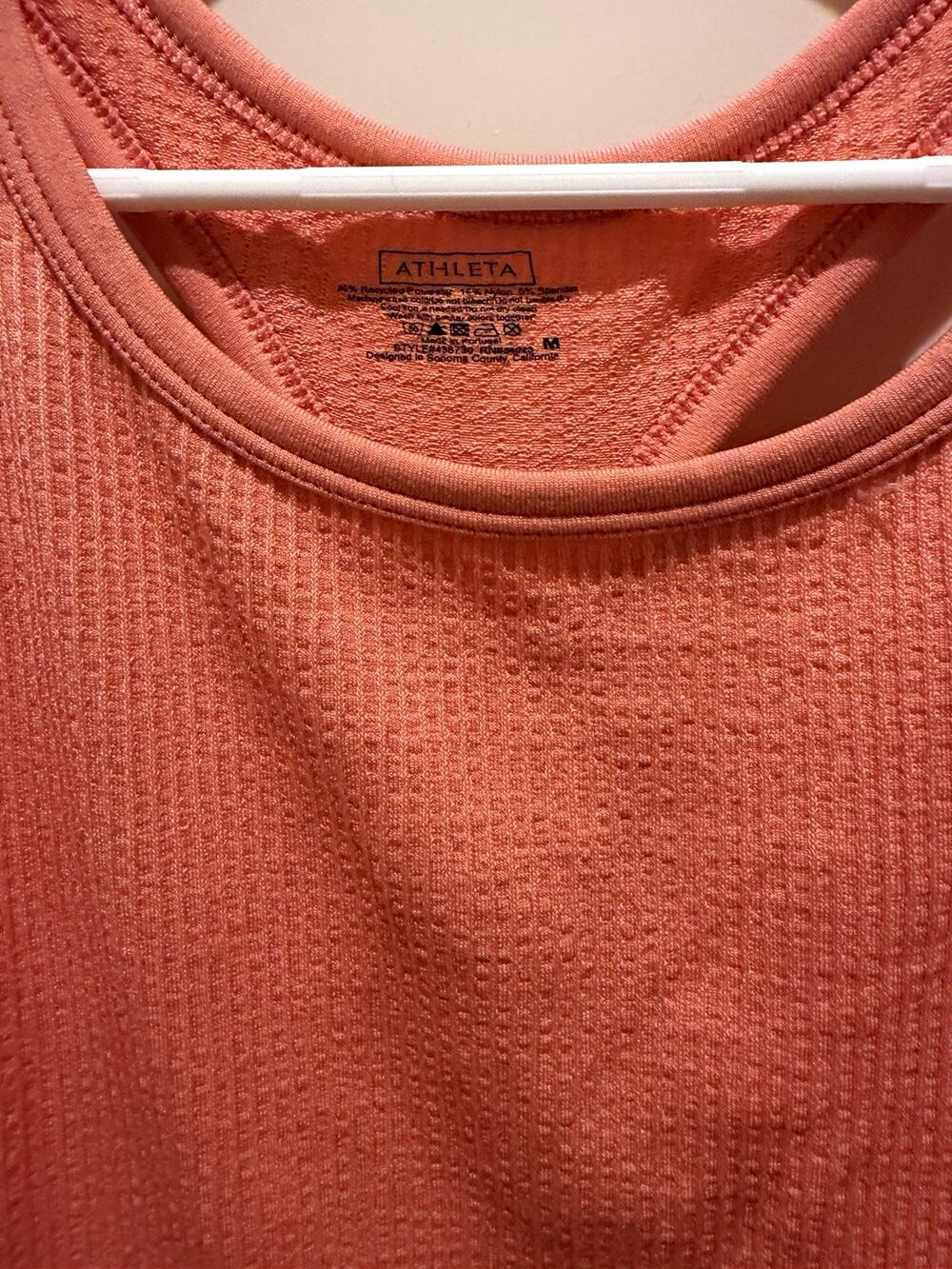 Athleta Women’s Pink Solid Racerback Tank M Scoop Neck Stretch Knit